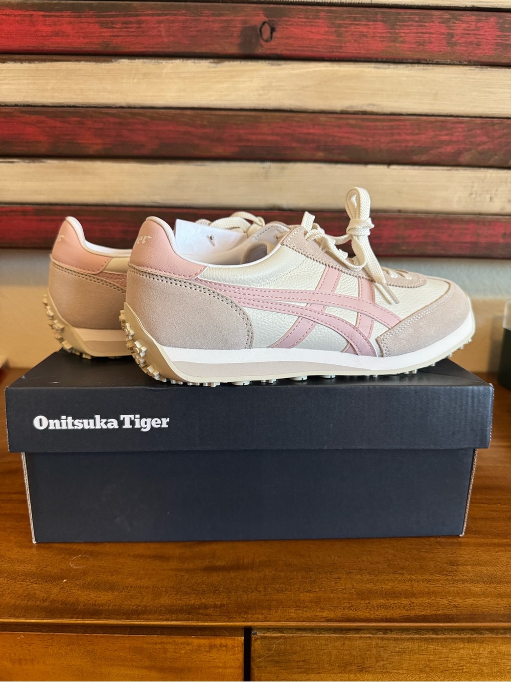 Onitsuka Tiger by Asics Cream/Ginger Pink Women's Sneakers
